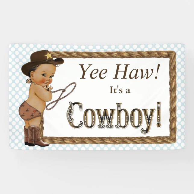 Cowboy Baby-Dusche Banner (Horizontal)