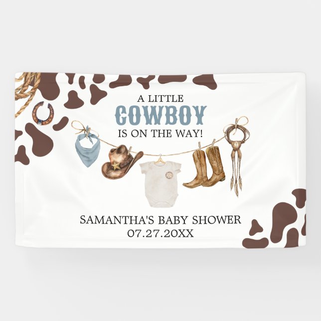 Cowboy Baby-Dusche Banner (Horizontal)