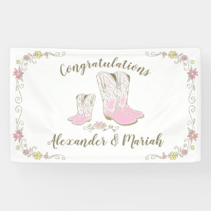 Cowboy Baby Dusche Country Western Blue Boy Banner