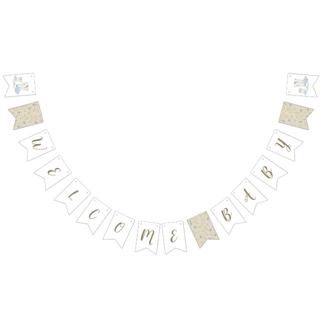 Cowboy Baby Dusche Country Western Blue Boy Wimpelkette (Alle)