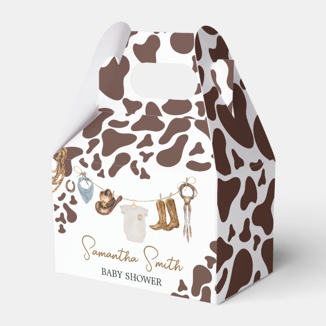 Cowboy Baby-Dusche Geschenkschachtel (Vorderseite)