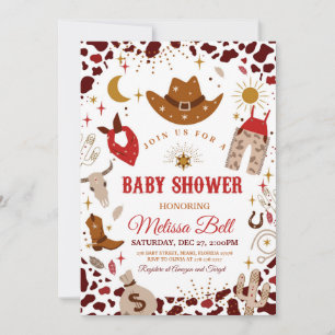 Cowboy-Baby-Party-Einladung Wild-West-Einladung Einladung