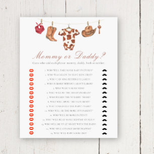 Cowboy-Baby-Party - Mommy-oder-Daddy-Spiel