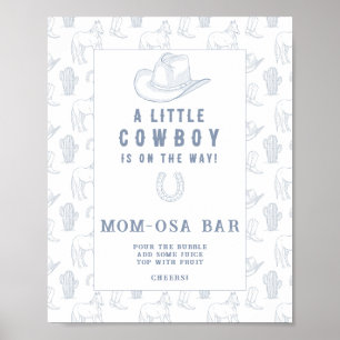 Cowboy-Baby-Party Momosa-Bar Poster