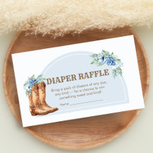 Cowboy Baby Shower Diaper Raffle