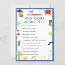 Cowboy Baby Showspiel - Bearbeitbarer Name, Größe
