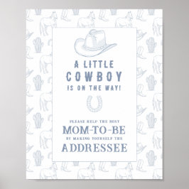 Cowboy-Babydusche - Hilf der geschäftigen Mama Poster