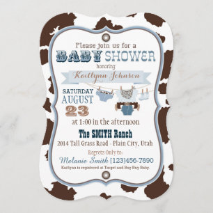 Cowboy Bandanna Jumper Baby Dusche Einladung