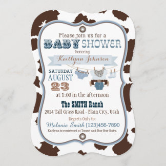 Cowboy Bandanna Jumper Baby Dusche Einladung