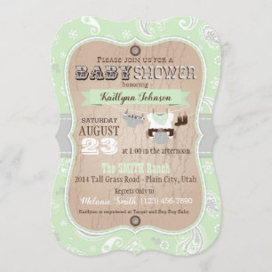 Cowboy Bandanna Jumper Baby Dusche Einladung