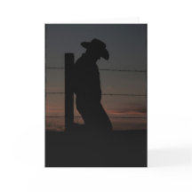 Cowboy bei Sonnenuntergang