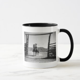 Cowboy beim Lassowerfen Tasse