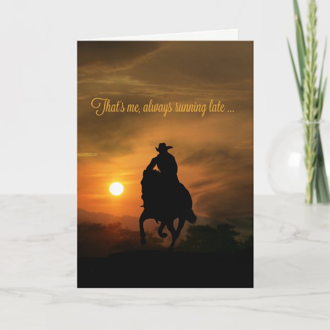 Cowboy Beled Geburtstagskarte Karte (Vorderseite)