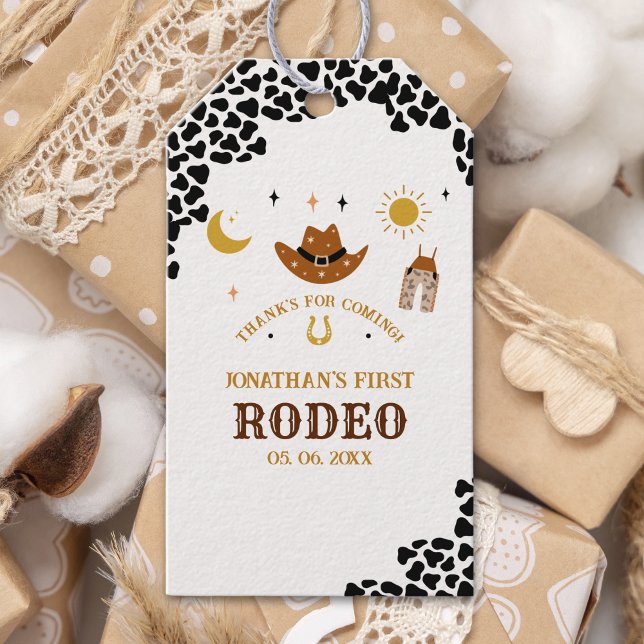 Cowboy Birthday Boy Geschenkanhänger (Von Creator hochgeladen)