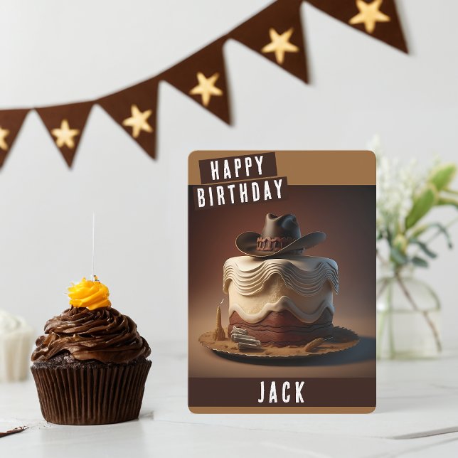 Cowboy Birthday Card Feiertagskarte (Von Creator hochgeladen)