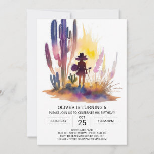 Cowboy Birthday Custom Online Einladung