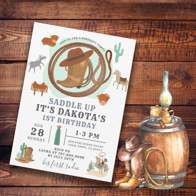 Cowboy Birthday Einladung (Von Creator hochgeladen)
