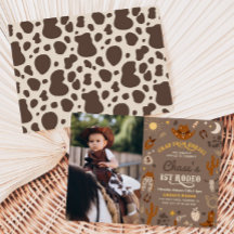 Cowboy Birthday Einladung | 1. Rodeo - Einladung