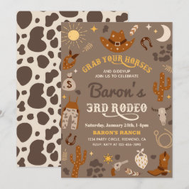 Cowboy Birthday Einladung | 3. Rodeo - Einladung