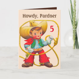 Cowboy Birthday hinzufügen Alter und Name benutzer Karte