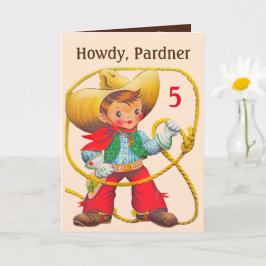 Cowboy Birthday hinzufügen Alter und Name benutzer Karte