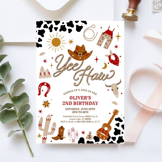 Cowboy Birthday Invitation Boy Einladung (Von Creator hochgeladen)