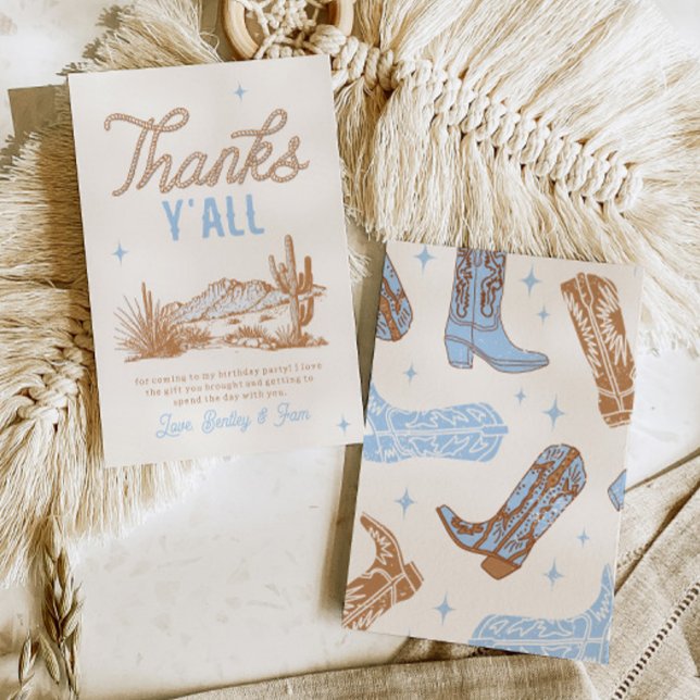 Cowboy Birthday Party Danke Karte (Von Creator hochgeladen)