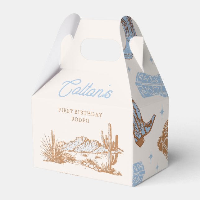 Cowboy Birthday Party Fevor Boxes Geschenkschachtel (Vorderseite)