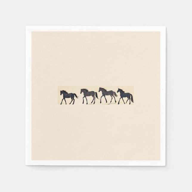 Cowboy Birthday Party - Pferd Serviette (Vorderseite)