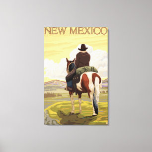 Cowboy (Blick von hinten)New Mexico Leinwanddruck
