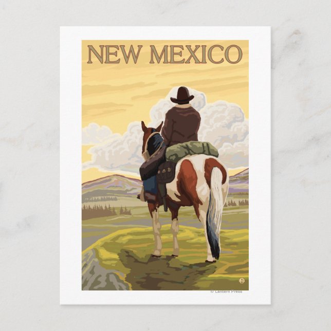 Cowboy (Blick von hinten)New Mexico Postkarte (Vorderseite)