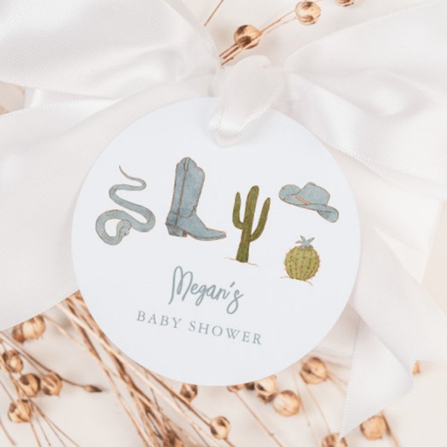 Cowboy Blue Baby Dusche Geschenkanhänger (Von Creator hochgeladen)