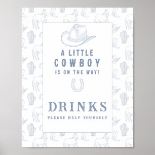 Cowboy - Boissons, servez-vous Affiche