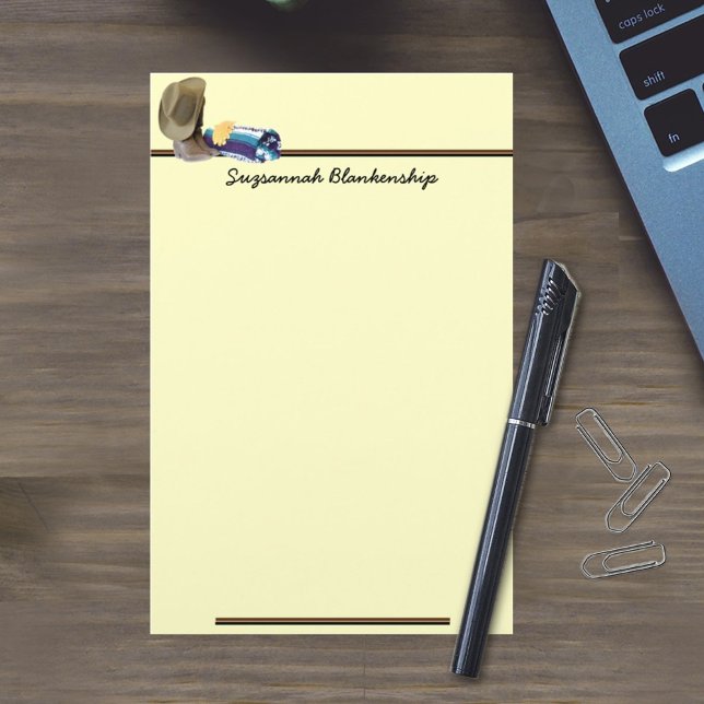 Cowboy Boost Hat Gloves Still Life Foto Custom Briefpapier (Von Creator hochgeladen)