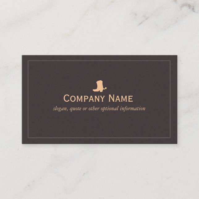 Cowboy Boot Business Card Visitenkarte (Vorderseite)