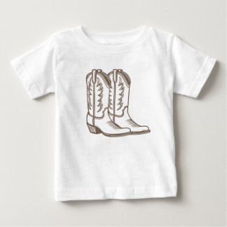 Cowboy Boot Sketch Tee Shirt für Kinder