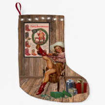 Cowboy Boot Weihnachtsmädchen auf Red Boots