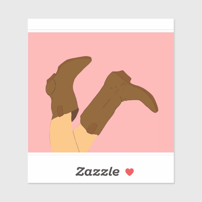 Cowboy Boots Aufkleber (Blatt)