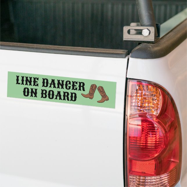 Cowboy Boots Country Western Line Dancer an Bord Autoaufkleber (Auf Lkw)