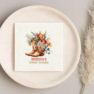 Cowboy Boots First Rodeo Geburtstagspapier Napkins Serviette
