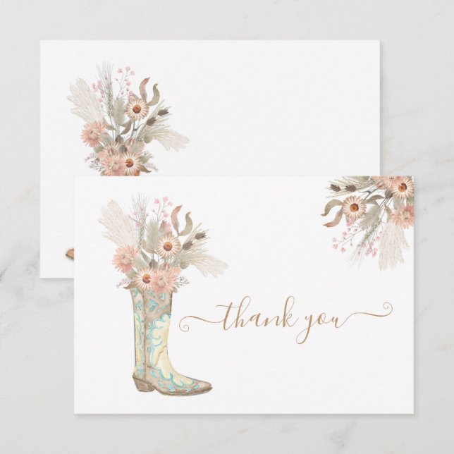 Cowboy Boots Floral Western Vielen Dank (Vorne/Hinten)