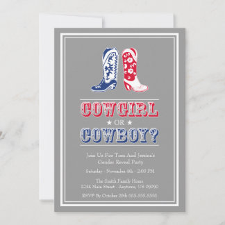 Cowboy Boots Genre Reveillez Party Invitations