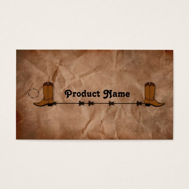 Cowboy Boots Hang Tag (Vorderseite)