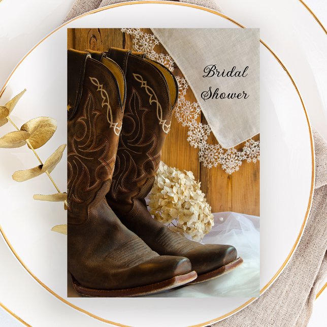 Cowboy Boots Lace Country Western Brautparty Einladung (Von Creator hochgeladen)
