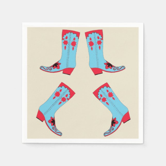 Cowboy Boots Napkins Serviette (Vorderseite)