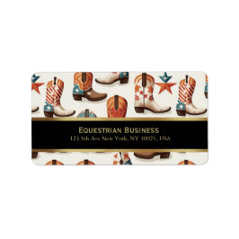 Cowboy boots pattern     adressaufkleber