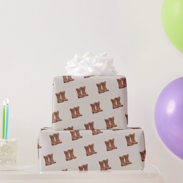 Cowboy Boots Pattern Geschenkpapier (Partygeschenke)