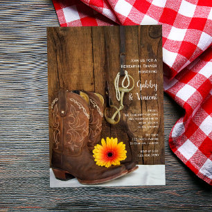 Cowboy Boots Reitpause Probe Dinner Einladung