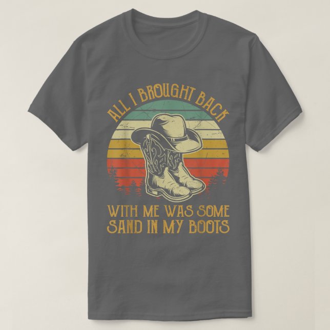 Cowboy Boots Sand in meinen Booten in Südwesten T-Shirt (Design vorne)