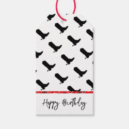 Cowboy Boots Spurs Silhouette Bandana Western Text Geschenkanhänger